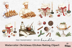 Christmas Kitchen Baking Clipart Bundle - CraftNest - Digital Crafting and Art