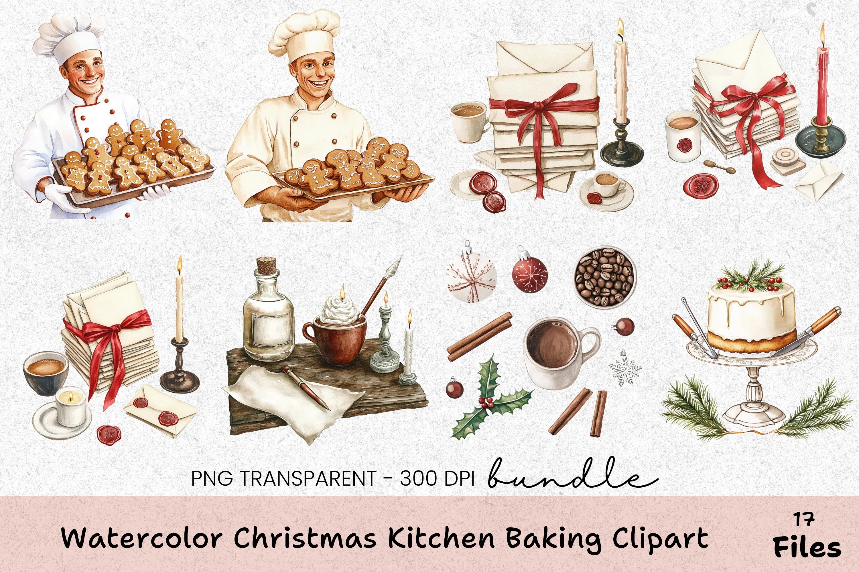 Christmas Kitchen Baking Clipart Bundle - CraftNest - Digital Crafting and Art