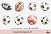 Soccer Ball Sports Art Clipart Bundle