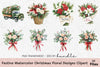 Festive Christmas Floral Designs Clipart Bundle