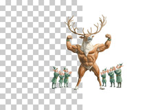 Bodybuilder Reindeer Clipart Bundle - CraftNest - Digital Crafting and Art