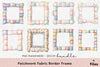 Patchwork Fabric Border Frame Clipart Bundle