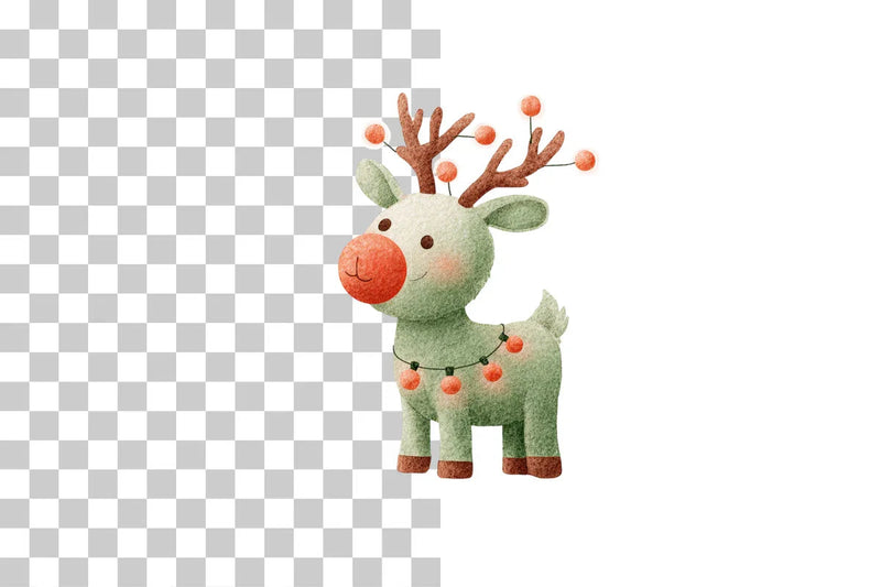 Cute Reindeer Clipart Bundle - CraftNest - Digital Crafting and Art