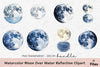 Moon Over Water Reflection Clipart Bundle