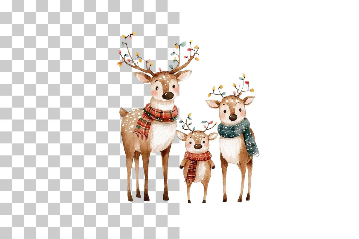 Cozy Reindeer Clipart Bundle - CraftNest - Digital Crafting and Art