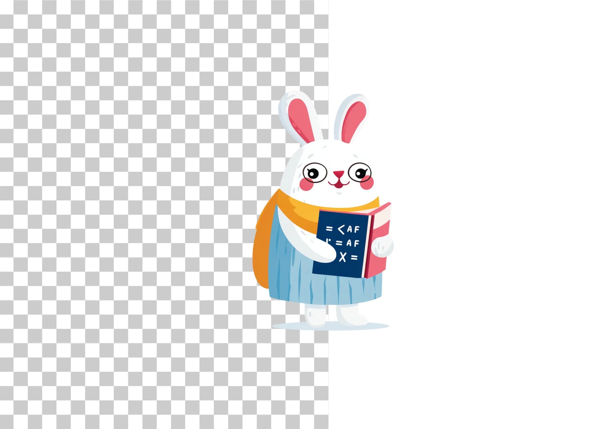 Cute Bunny Going to School Clipart Bundle - CraftNest - Digital Crafting and Art