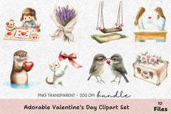 Adorable Valentine's Day Clipart Bundle - CraftNest - Digital Crafting and Art