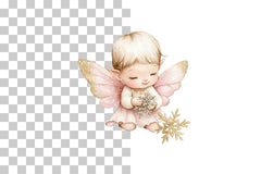 Whimsical Christmas Angels Clipart Bundle - CraftNest - Digital Crafting and Art