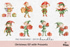 Christmas Elf with Presents Clipart Bundle