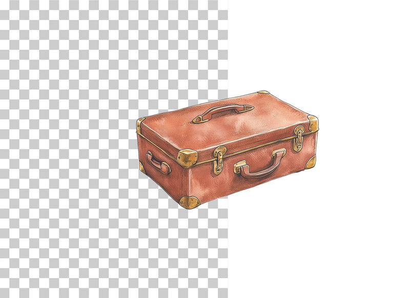 Vintage Travel Suitcase Clipart Bundle - CraftNest - Digital Crafting and Art