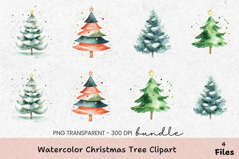 Christmas Tree Clipart Bundle - CraftNest - Digital Crafting and Art