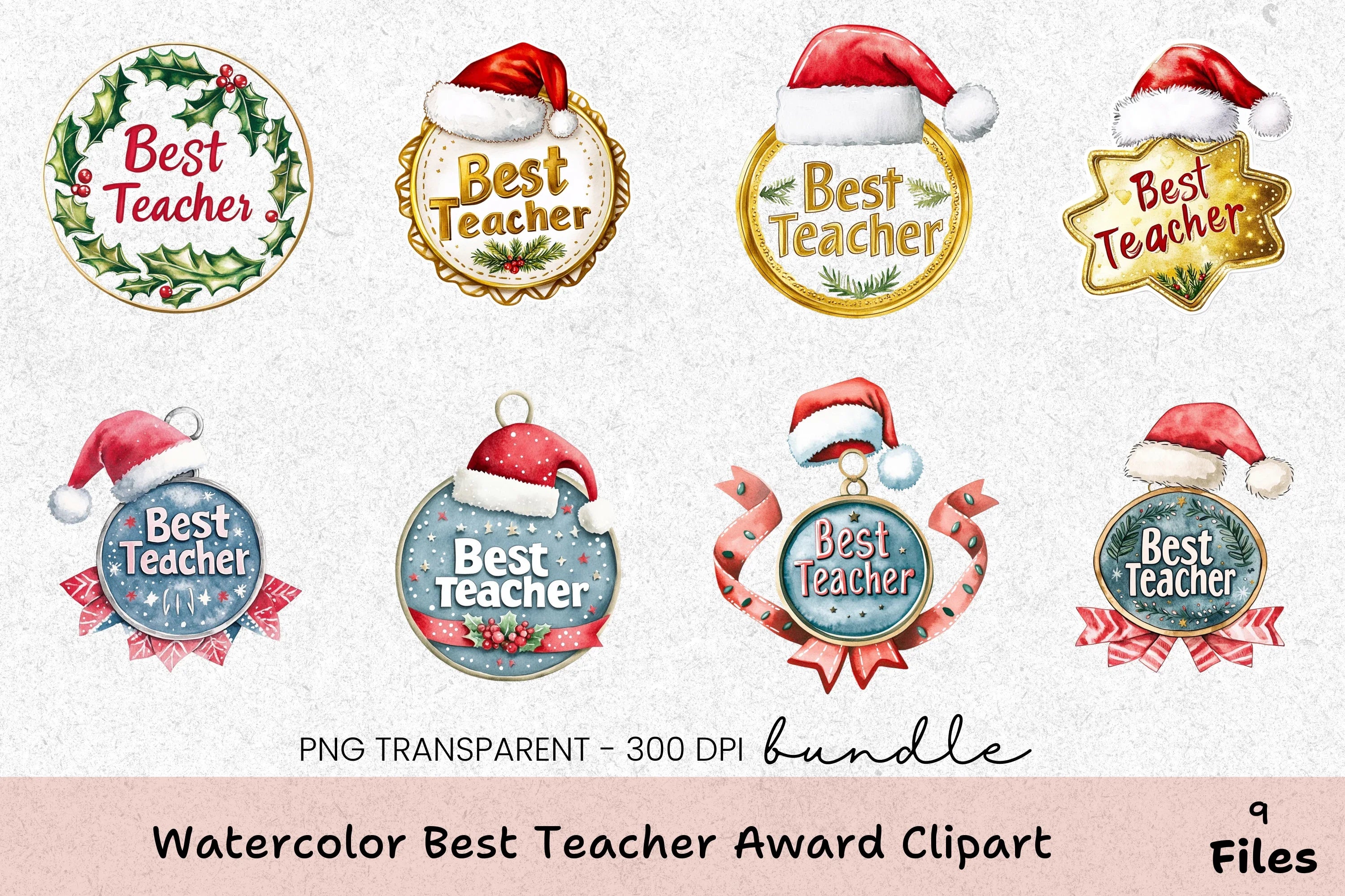 Best Teacher Award Clipart Bundle - CraftNest - Digital Crafting and Art