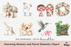Charming Animals and Floral Elements Clipart Bundle