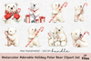 Adorable Holiday Polar Bear Clipart Bundle