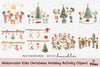 Kids Christmas Holiday Activity Clipart Bundle