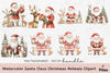 Santa Claus Christmas Animals Clipart Bundle