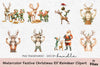 Festive Christmas Elf Reindeer Clipart Bundle
