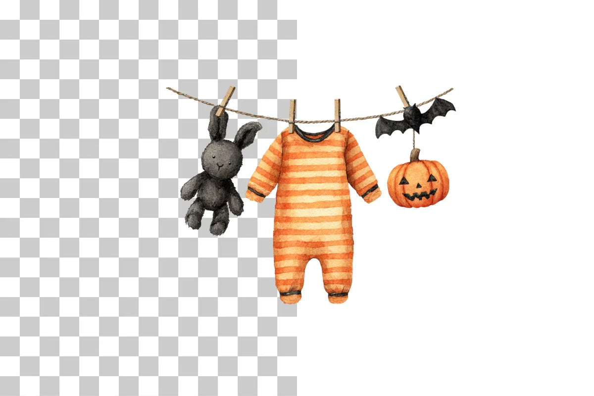Halloween Clothesline Clipart Bundle - CraftNest - Digital Crafting and Art