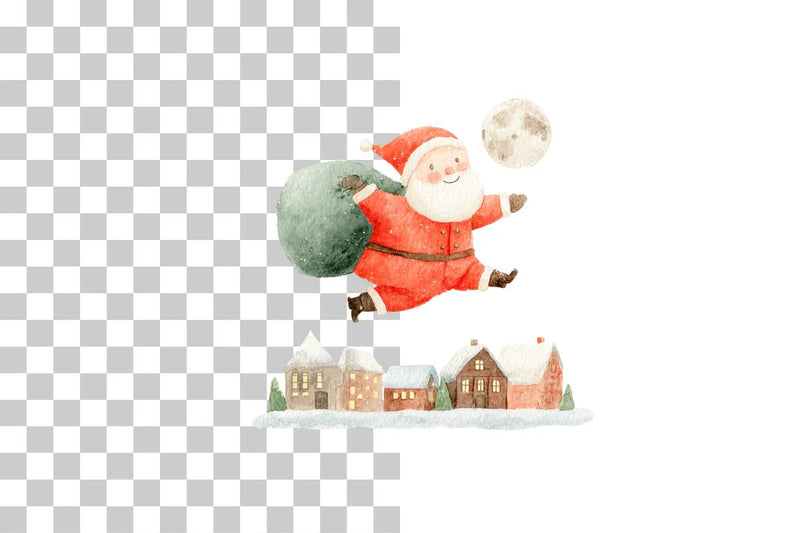 Santa Flying Clipart Bundle - CraftNest - Digital Crafting and Art