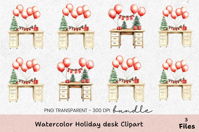 Holiday Desk Clipart Bundle - CraftNest - Digital Crafting and Art