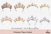 Princess Tiara Crown Clipart Bundle