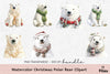 Christmas Polar Bear Clipart Bundle
