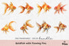 Goldfish with Flowing Fins Clipart Bundle
