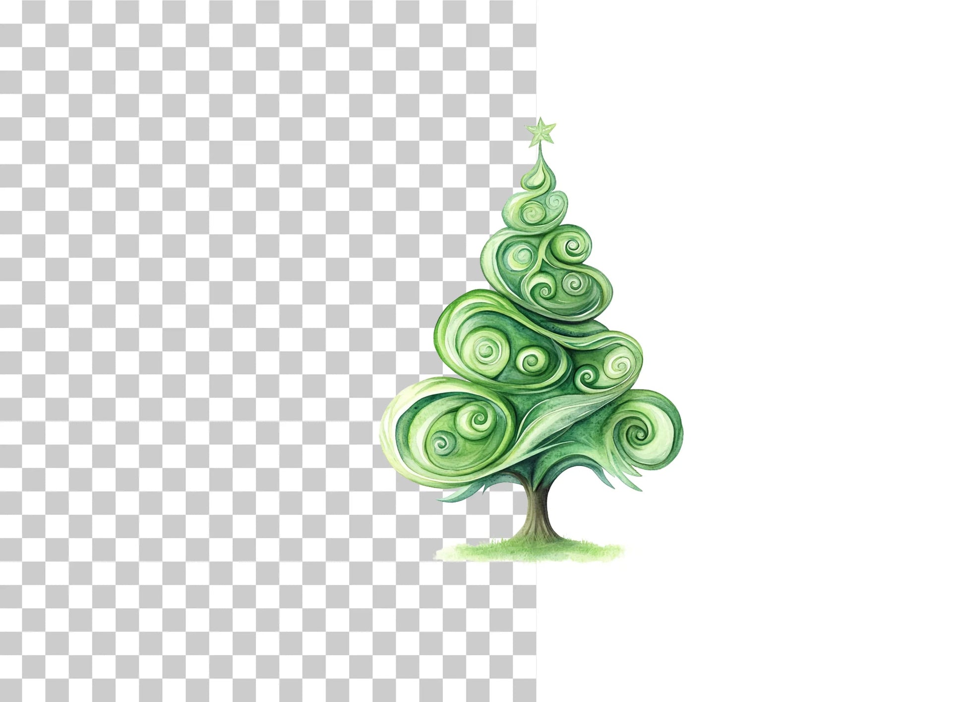 Spiral Christmas Tree Clipart Bundle - CraftNest - Digital Crafting and Art