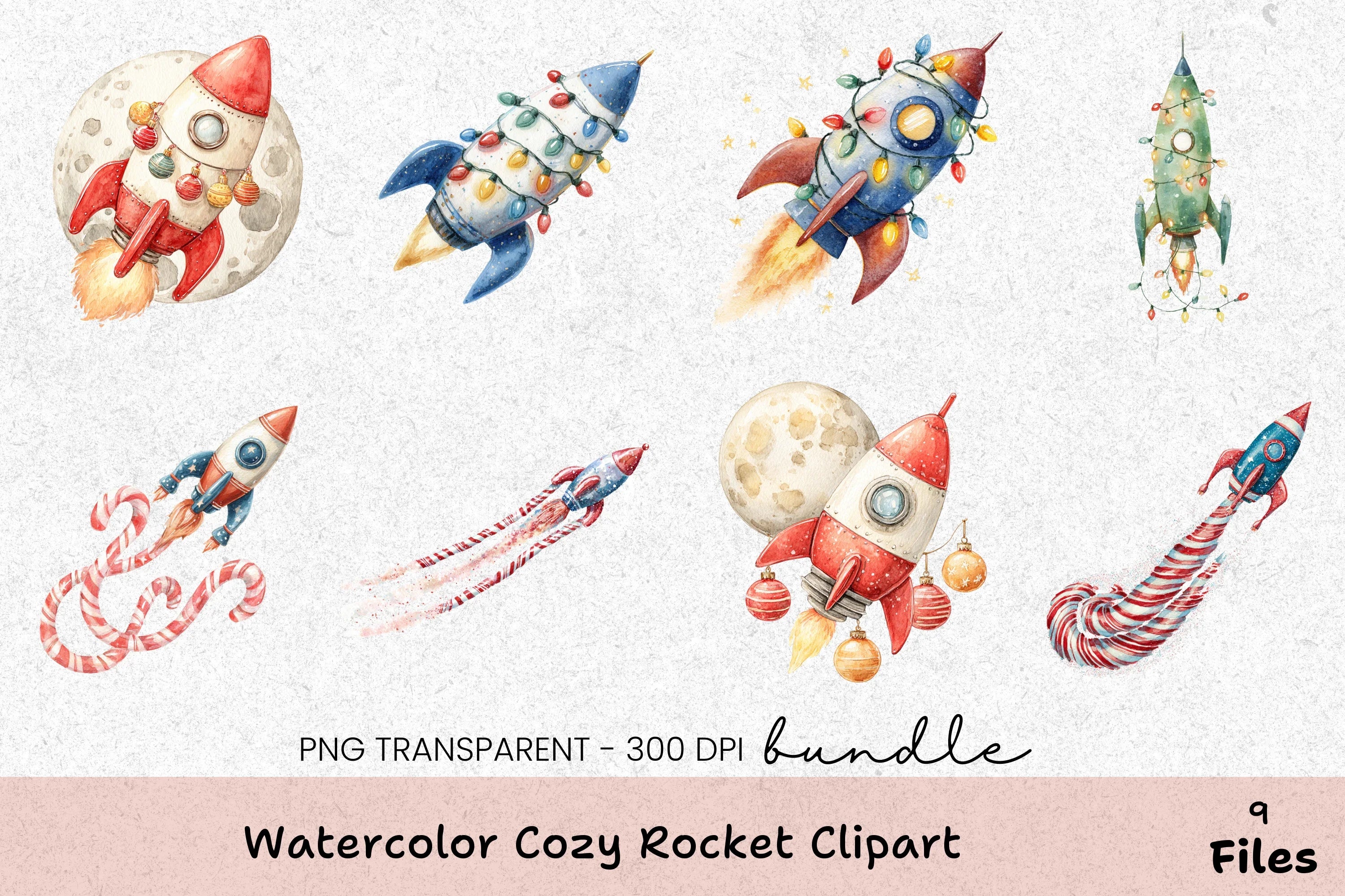 Cozy Rocket Clipart Bundle - CraftNest - Digital Crafting and Art
