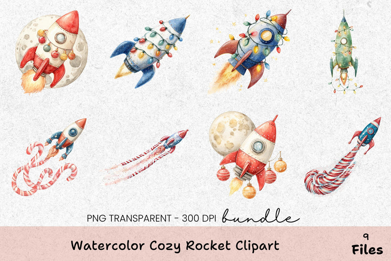 Cozy Rocket Clipart Bundle - CraftNest - Digital Crafting and Art