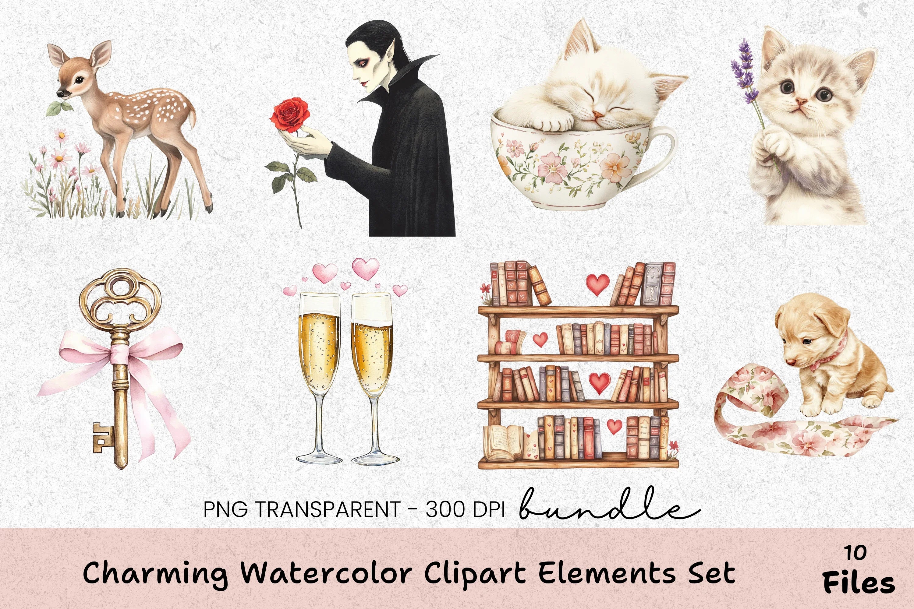 Cozy Love & Cute Animals Clipart Bundle - CraftNest - Digital Crafting and Art