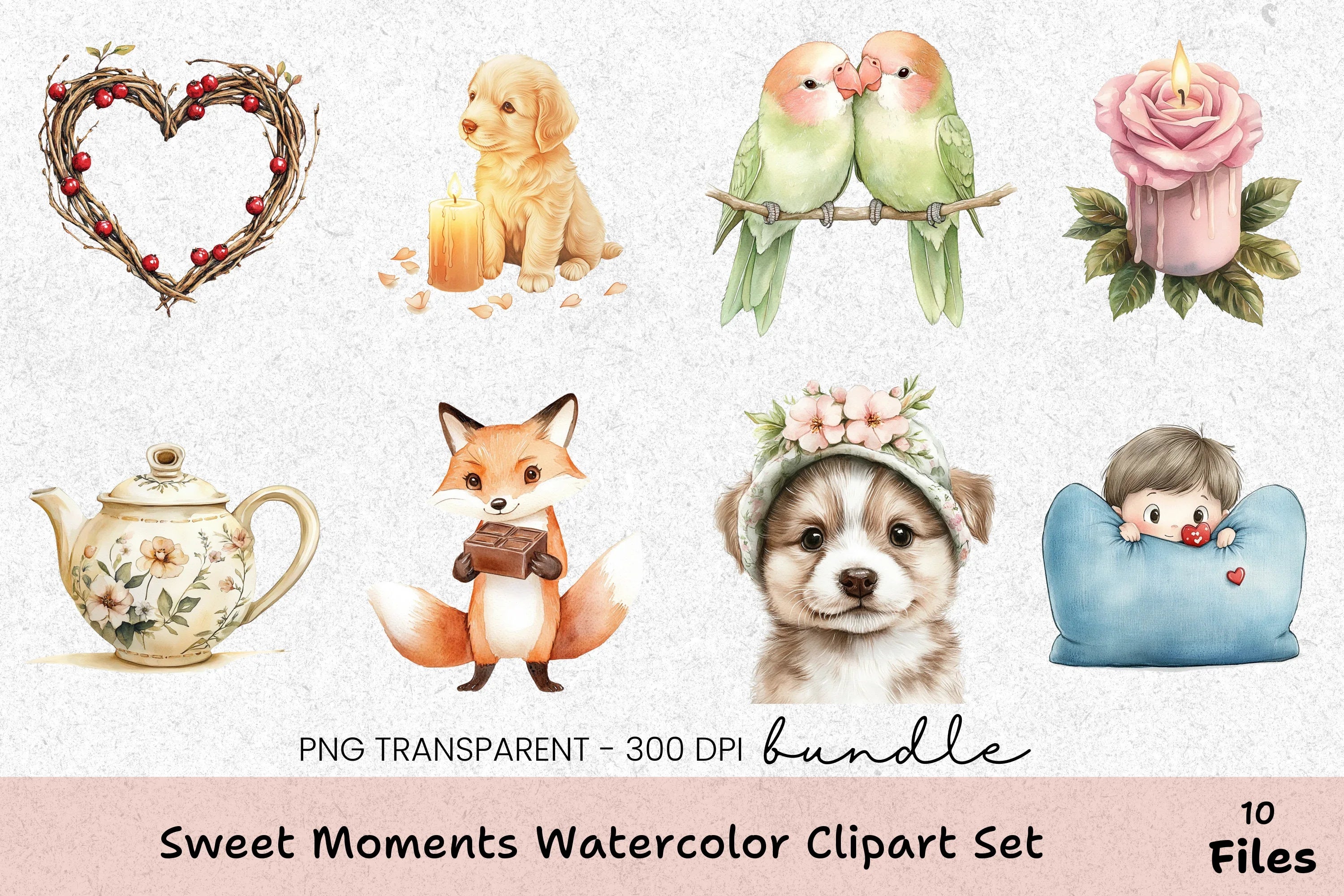 Sweet Moments Clipart Bundle Set - CraftNest - Digital Crafting and Art