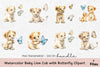 Baby Lion Cub with Butterfly Clipart Bundle