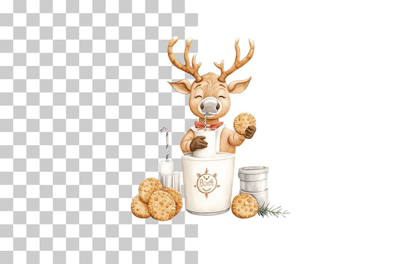 Reindeer Fitness Clipart Bundle - CraftNest - Digital Crafting and Art