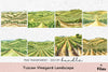 Tuscan Vineyard Landscape Clipart Bundle