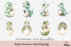 Baby Dinosaur Hatching Egg Clipart Bundle