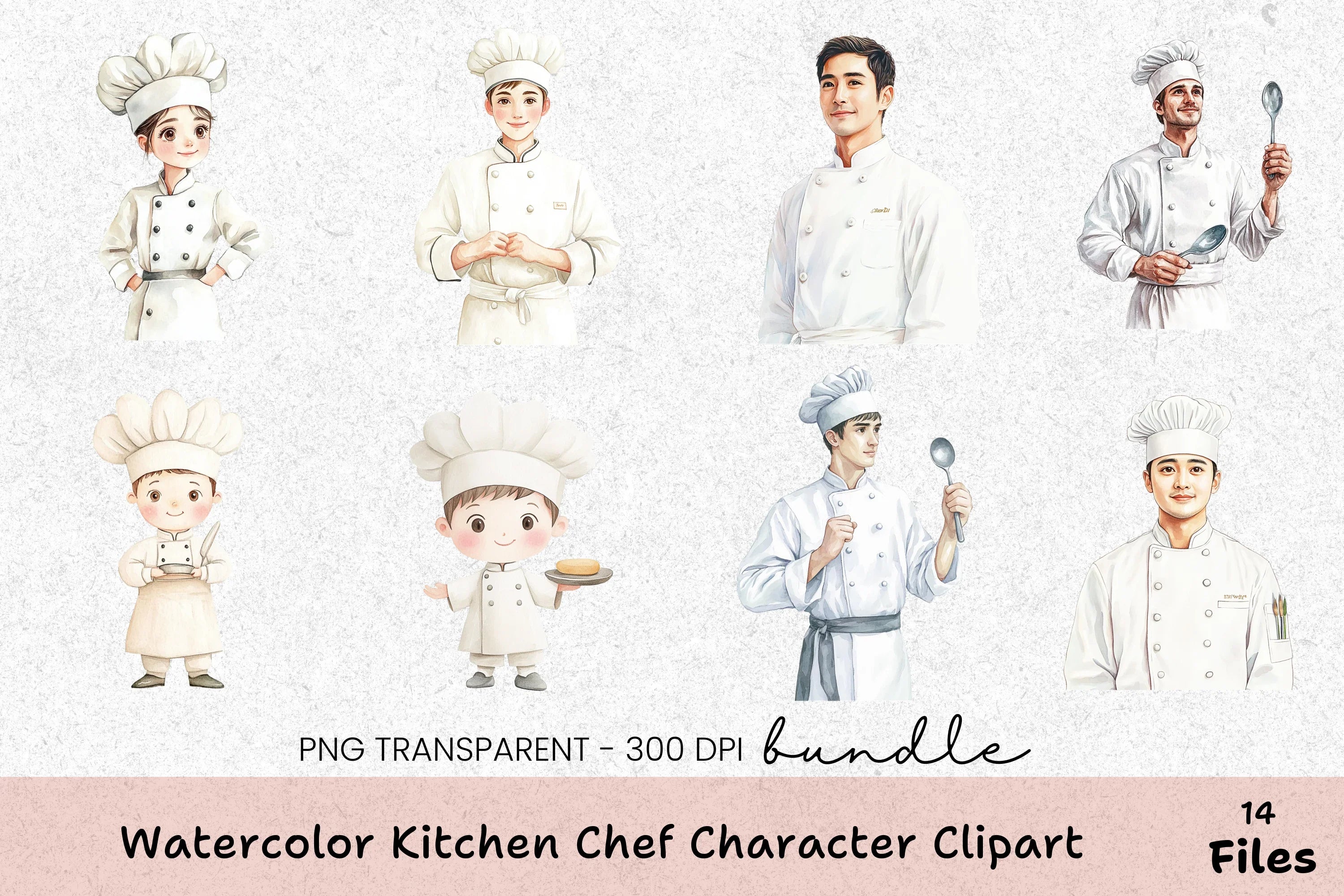 Kitchen Chef Character Clipart Bundle - CraftNest - Digital Crafting and Art