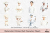 Kitchen Chef Character Clipart Bundle