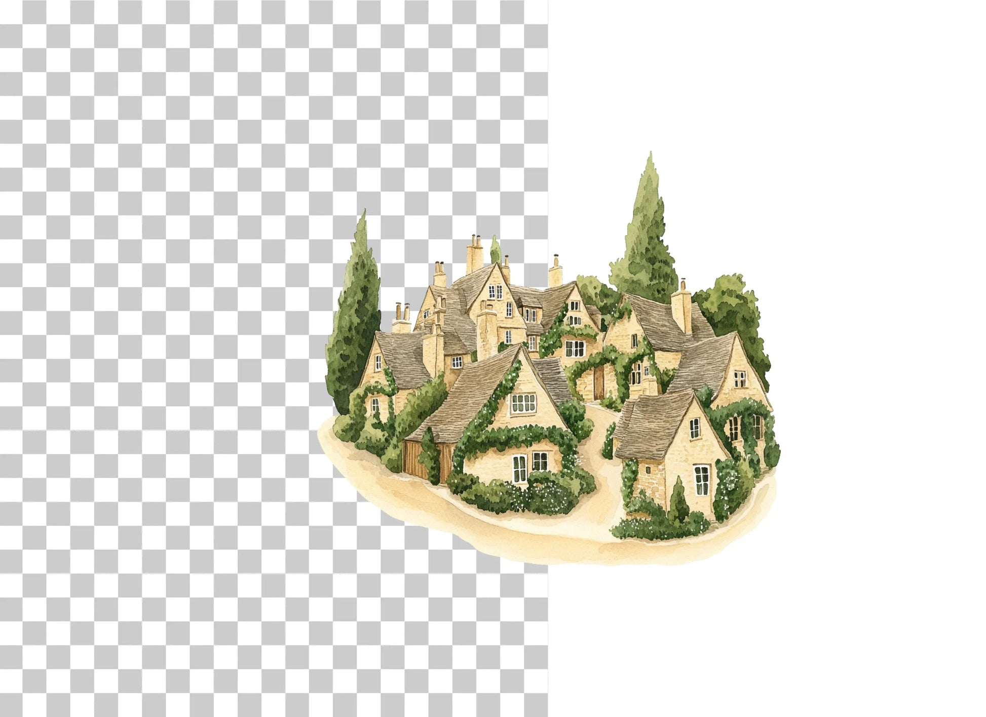 Cotswolds English Village Clipart Bundle - CraftNest - Digital Crafting and Art