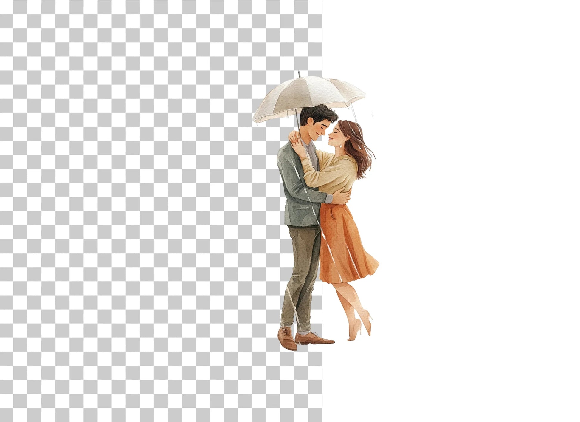 Dancing Couple in Rain Clipart Bundle - CraftNest - Digital Crafting and Art