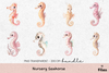 Nursery Seahorse Clipart Bundle