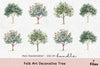 Folk Art Decorative Tree Clipart Bundle