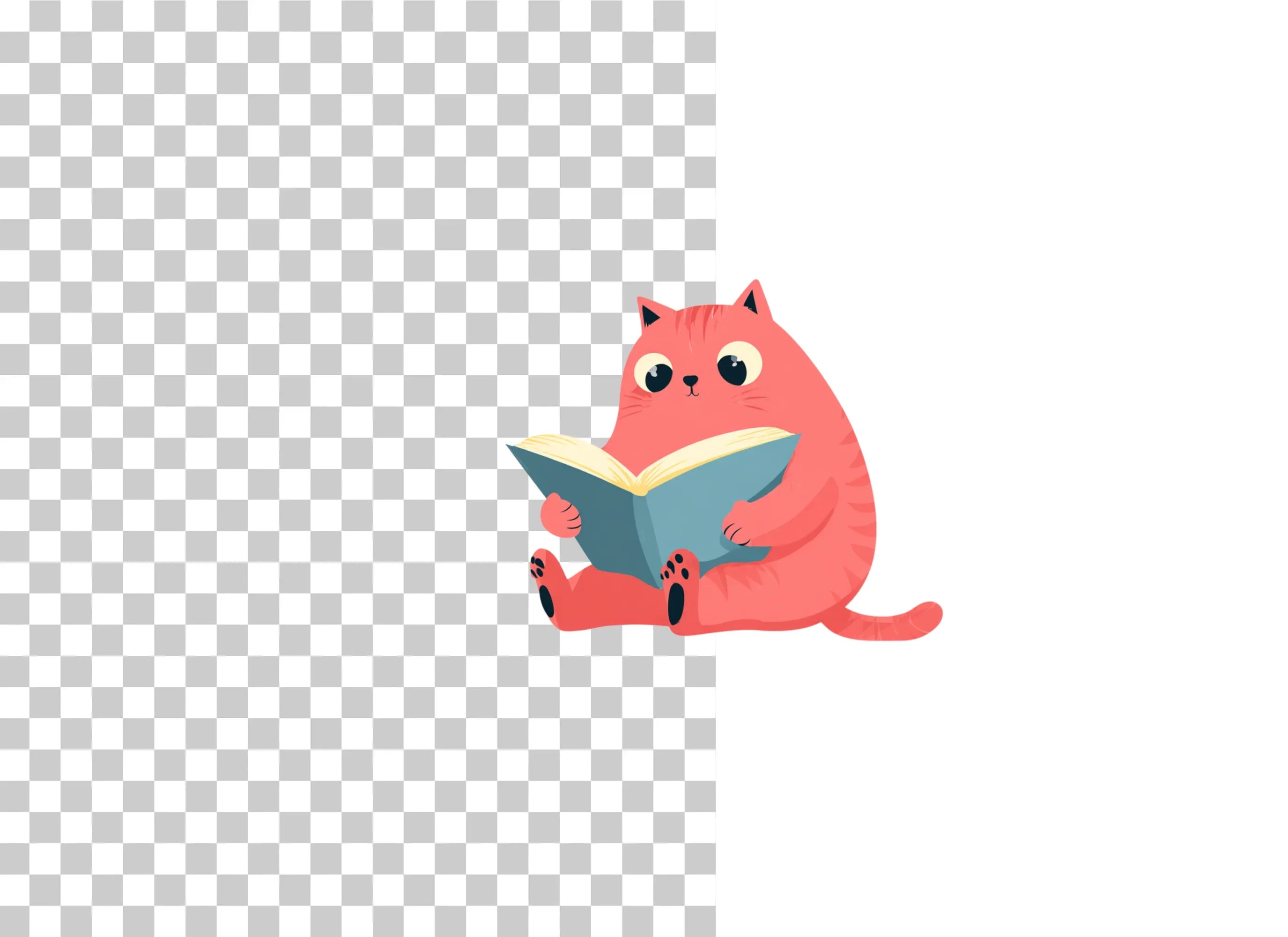 Cute Cat Reading Book Clipart Bundle - CraftNest - Digital Crafting and Art