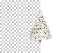 Christmas Tree Clipart Bundle: Festive Sheet Music Designs - CraftNest - Digital Crafting and Art