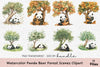 Panda Bear Forest Scenes Clipart Bundle