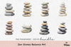 Zen Stones Balance Art Clipart Bundle