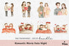 Romantic Movie Date Night Clipart Bundle