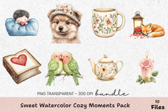 Sweet Cozy Moments Clipart Bundle - CraftNest - Digital Crafting and Art