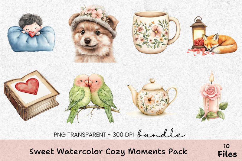 Sweet Cozy Moments Clipart Bundle - CraftNest - Digital Crafting and Art
