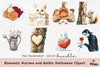 Romantic Autumn & Gothic Halloween Clipart Bundle